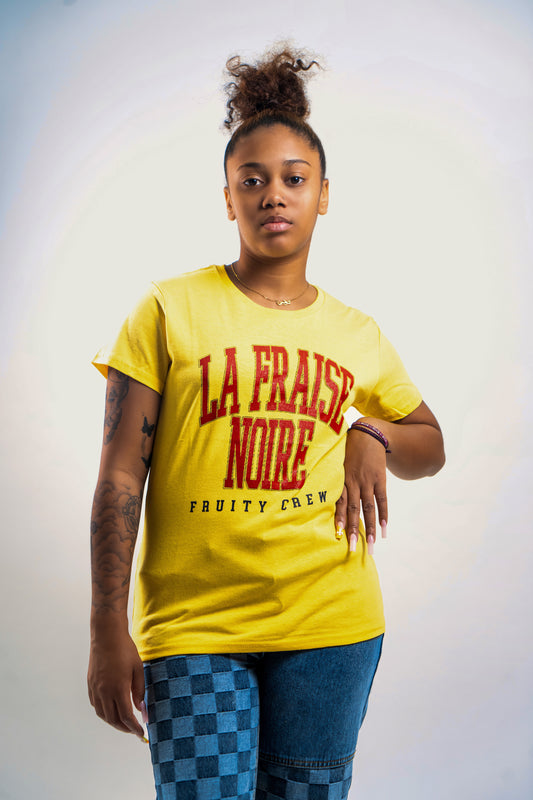 Varsity Tee La Fraise Noire - Jaune