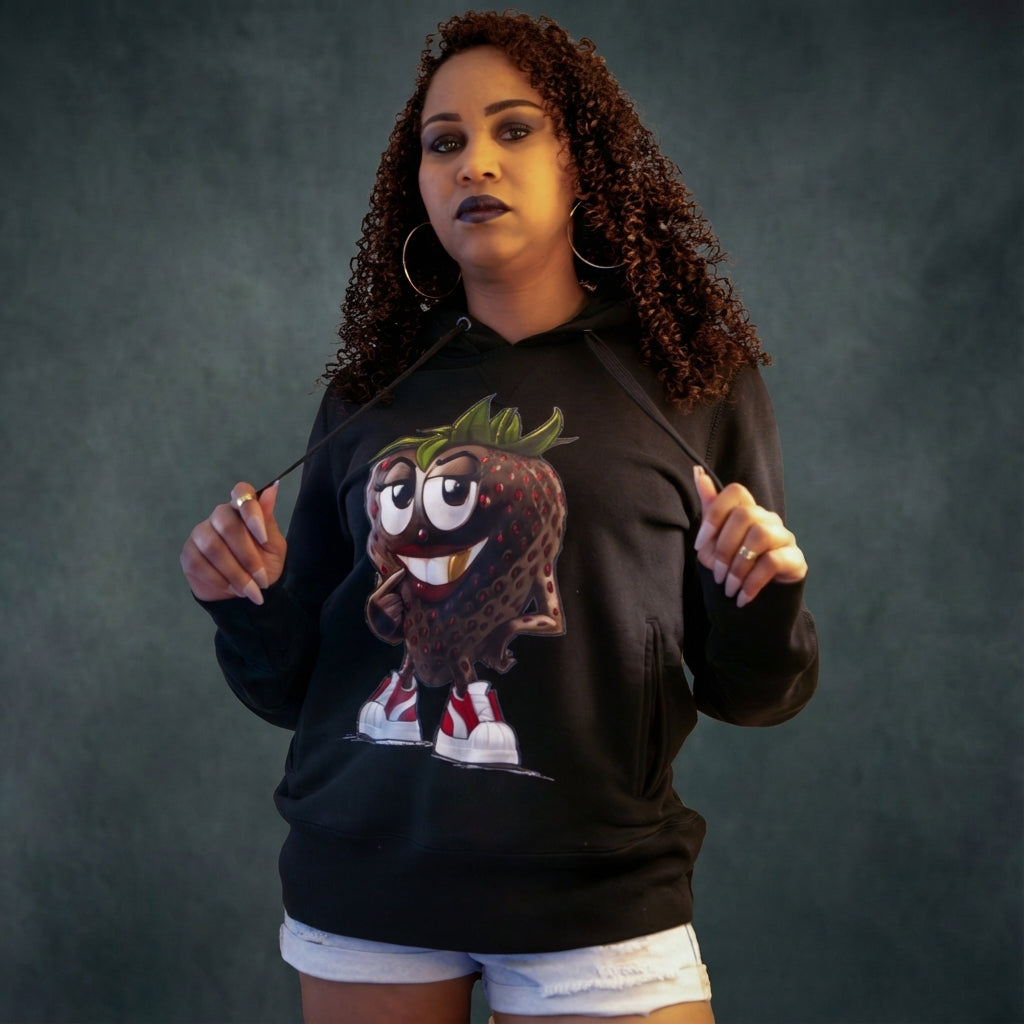 LA FRAISE NOIRE ICONIC SWEAT A CAPUCHE NOIRE